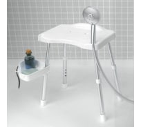 Стул для ванной PRIMANOVA  APOLLO белый, алюминий, пластик, максимальная нагрузка 150 кг M-KV35-01