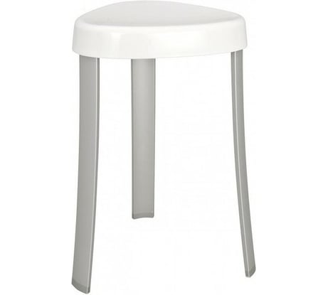 Стул для ванной PRIMANOVA 25x29x45 см, белый, с алюминиевыми ножками, нагрузка - 120 кг M-KV17-01