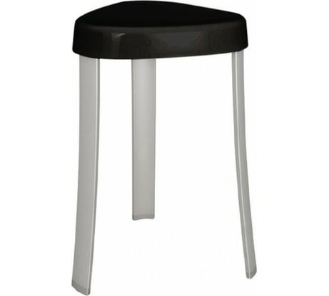 Стул для ванной PRIMANOVA 25x29x45 см, чёрный, с алюминиевыми ножками, нагрузка - 120 кг M-KV17-06