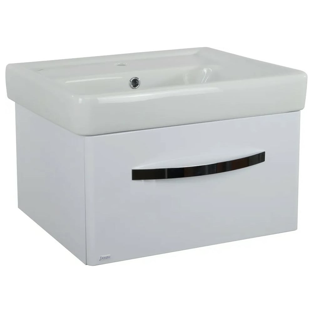 Тумба Doratiz Коралл 60 белая, подвесная, с одним ящиком, под ...