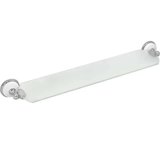 Стеклянная полка Solinne Blanco хром, стекло-сатин B-51111 2552.391