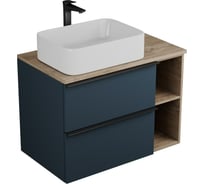 Тумба Veneciana SANGRO 80 под накладной умывальник, с 2-мя ящиками+ниши, индиго 58023