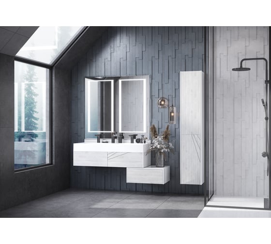 Двойное зеркало AQUATON Сакура 120 1A249702SKW80 00064985