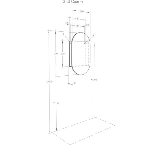 Зеркальный-шкаф AQUATON Оливия 1A254502OL010 00070142