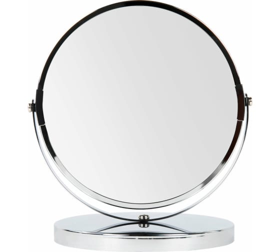Настольное зеркало  BRABIX круглое, диаметр 17 см, двустороннее, с увеличением, металлическая 607422 1