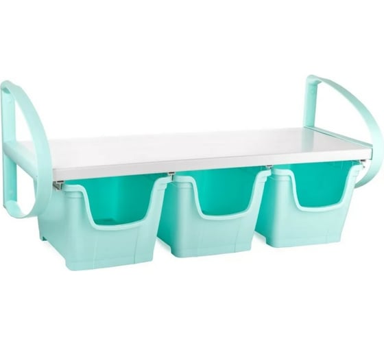 Полка Berossi Dely maxi с 3 корзинами mini (мята) АС 24857000