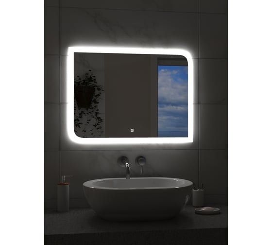 Зеркало в ванную КОНТИНЕНТ НН Fantasy с подсветкой LED 800x600 ЗЛП37
