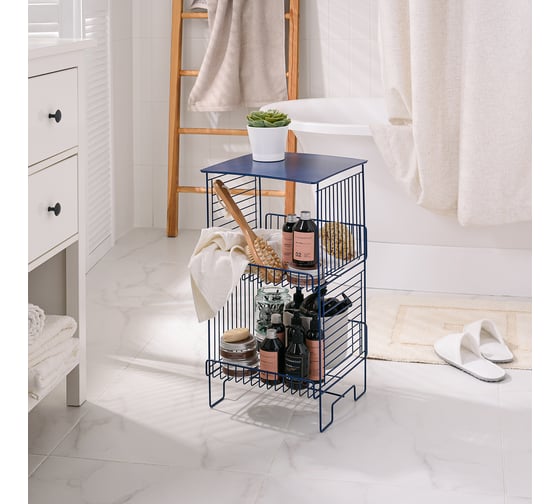 Стеллаж Moroshka Infinity 31,3x31,3x62,2 см. цвет синий 907-009-01