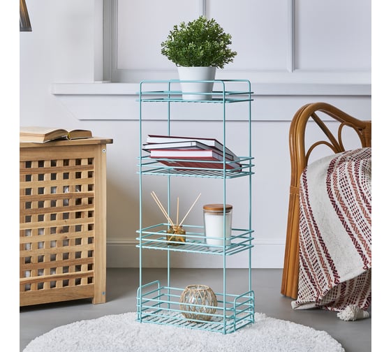 Стеллаж Moroshka Biruza 30x16x68 см, цвет бирюзовый 929-009-01