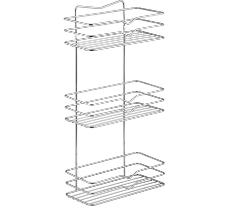 Прямоугольная полка ЧМЗ 25x12.5x49 см, цвет хром 501-003-15