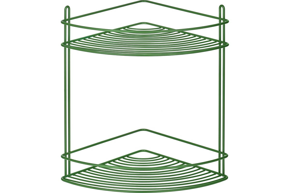 Угловая полка ЧМЗ 21.8x21.8x31 см, цвет зеленый 501-005-17
