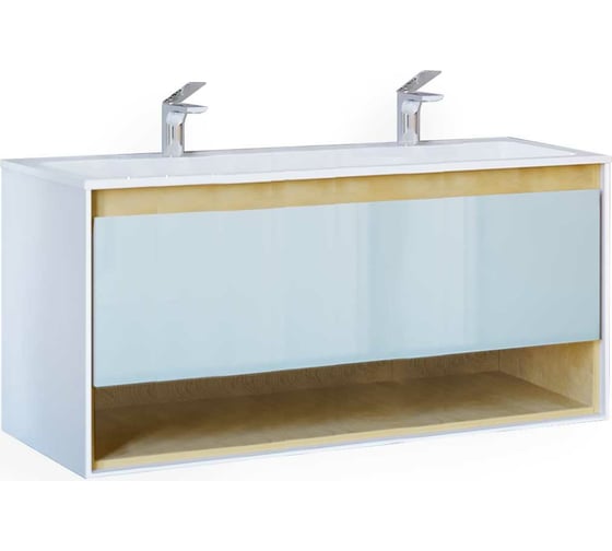 Тумба Jorno Glass 120 подвесная Gla.01.122/P/W