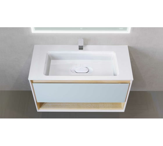 Тумба Jorno Glass 100 подвесная Gla.01.97/P/W
