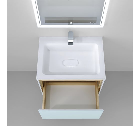 Тумба Jorno Glass 65 подвесная Gla.01.62/P/W