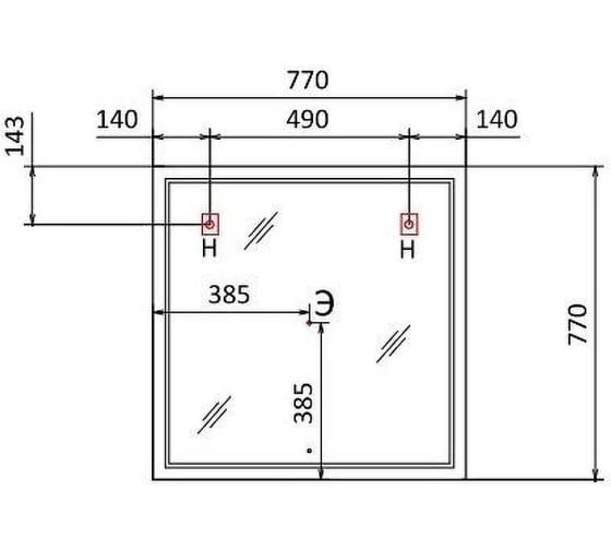 Зеркало Jorno Slide 80 с подсветкой и часами Sli.02.77/W