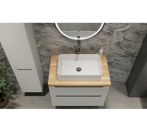 Тумба Jorno Wood 80, белая wood.01.80/P/W