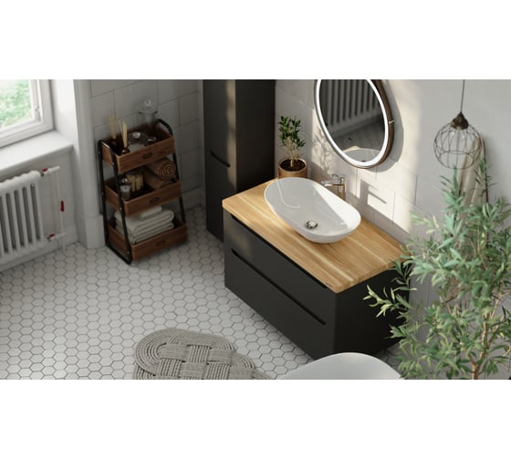 Тумба Jorno Wood 100, серая wood.01.100/P/GR