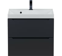 Подвесная тумба под раковину uperwood Tanos 60 см, черная 291020230