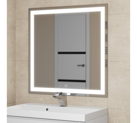Зеркало для ванной Uperwood Tanos 80x80 см, с led-подстветкой и подогревом 291020222