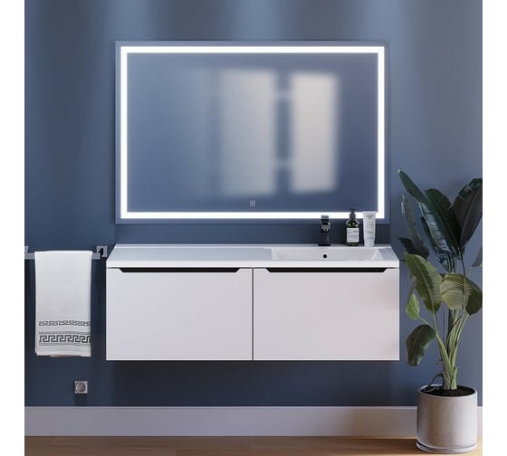 Зеркало для ванной Uperwood Tanos 120x70 см, с led-подстветкой и подогревом 291020273
