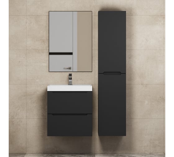 Пенал Uperwood Tanos 30x25x150 см, подвесной, черный 291020257