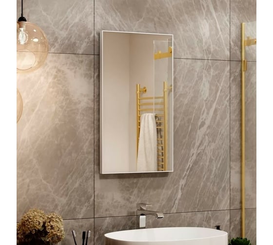 Зеркало для ванной Uperwood Vizo 40x70 см, белое 291020235