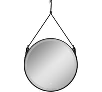 Зеркало Uperwood Round LED D 80 см, LED подсветка, сенсорный выключатель, черный ремень 291020278