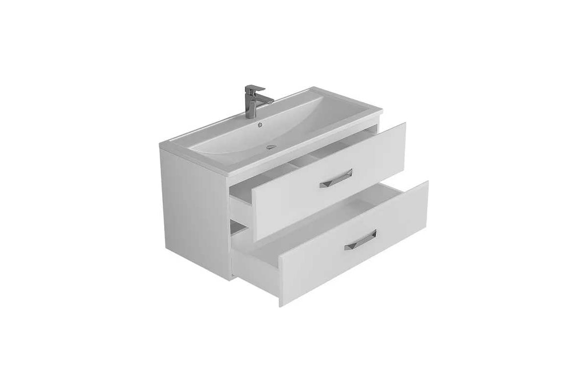 Тумба под раковину uperwood Foster 100 см, подвесная, белая 291020514 ...