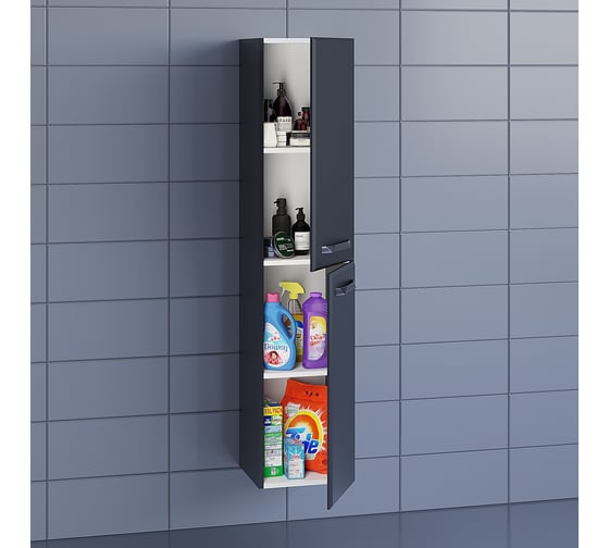 Пенал Uperwood Foster 36x30x160 см, подвесной, черный 291020527