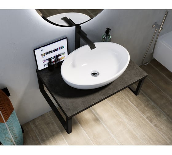 Столешница 1Marka GRUNGE LOFT 70 Бетон темно-серый Ц0000015935