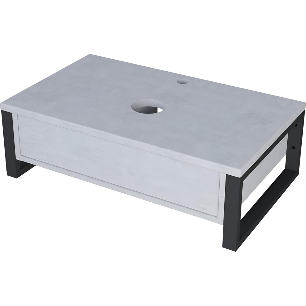 Тумба под раковину в ванную 1Marka GRUNGE LOFT 70 см подвесная бетон ...