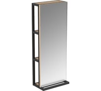 Зеркальный сквозной пенал 1Marka GRUNGE LOFT 35 см Подвесной, цвет Дуб вотан, Ц0000007985