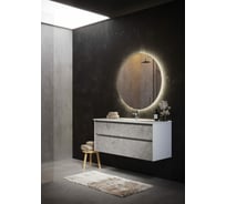 Подвесная тумба SANVIT КУБЭ-120-2 ЛОФТ БетонУрбан Грей 87 (СС 8187)/белый гл. kkubeloft2120