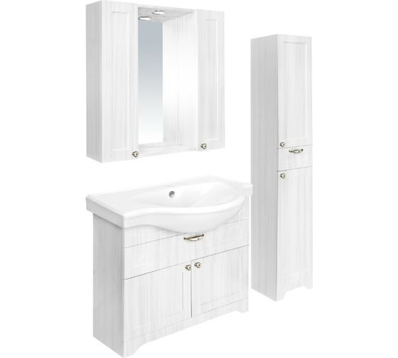 Напольная тумба Sanita CLASSIC белый матовый 80-20 00000114615