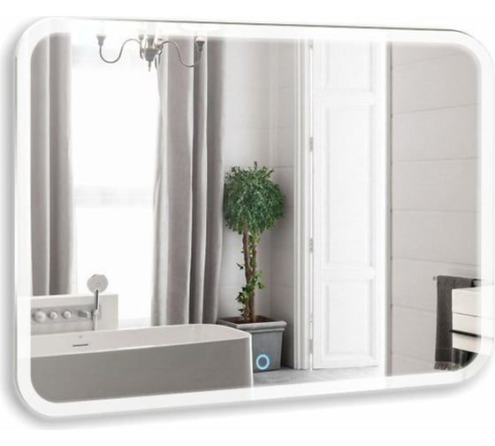 Зеркало Azario Стив 1000x800- 6 часы+сенсор выкл + подогрев+ радио, bluetooth+ термометр, ФР-00001346