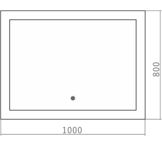 Зеркало Azario Норма 1000x800 - 2 сенсор выкл+подогрев LED-00002297