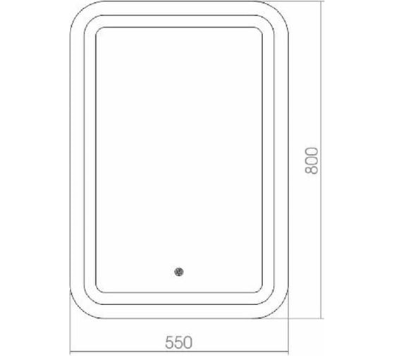 Зеркало Azario Мальта New 550x800 сенсор выкл+подогрев+часы внешней настройки LED-00002380