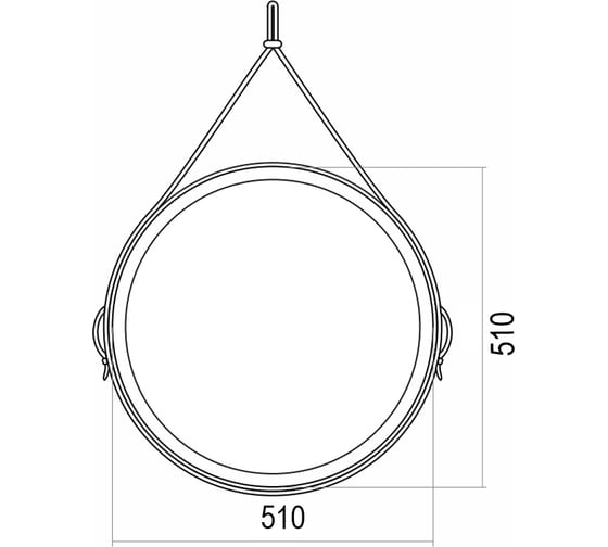 Зеркало Azario Капитан D510 бесконтактный сенсор, коричн кожа LED-00002331