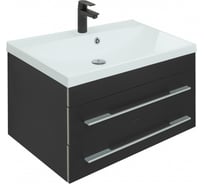 Тумба Aquanet Верона 75 New черный матовый 00272427