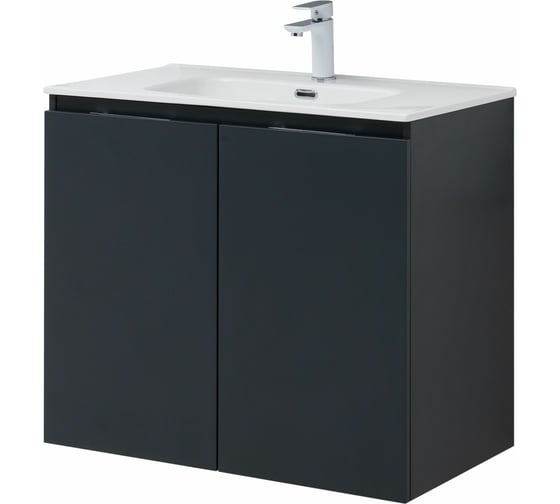 Подвесная тумба Aquanet Алвита new 80 2 двери, антрацит 00277527
