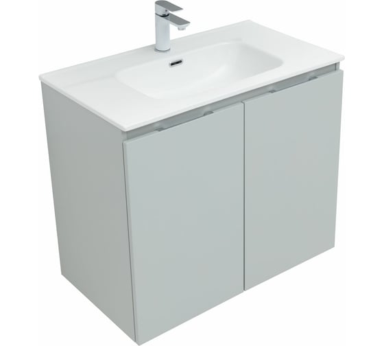 Подвесная тумба Aquanet Алвита new 80 2 двери, серый 00277528