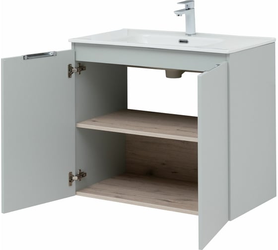 Подвесная тумба Aquanet Алвита new 80 2 двери, серый 00277528