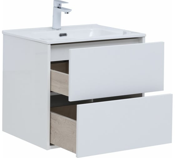 Тумба Aquanet Lino 60 (Flat) белый глянец 00287540