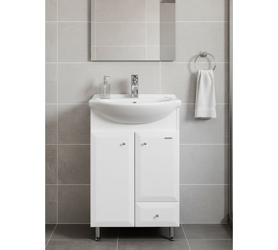 Тумба под раковину AQUATON Джимми 57 белый 1A250301DJ010 1