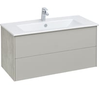 Тумба под раковину AQUATON Сохо 100 cлэйт, галька серая 1A258201AJ9A0