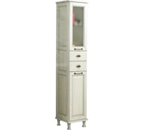 Шкаф - колонна AQUATON Жерона левая, белое серебро 1A158903GEM2L