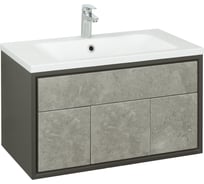 Тумба под раковину AQUATON Уэльс 80 графит new 1A267901WA6A0