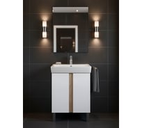 Тумба под раковину AQUATON Кантри 60 белый, дуб верона 1A257401AHB20