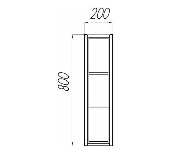 Модуль для зеркала Акватон Брук 20 открытый дуб латте 1A200903BCDL0