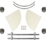 Полка Solinne Element стеклянная, двухъярусная, хром, стекло-сатин 2552.392 2